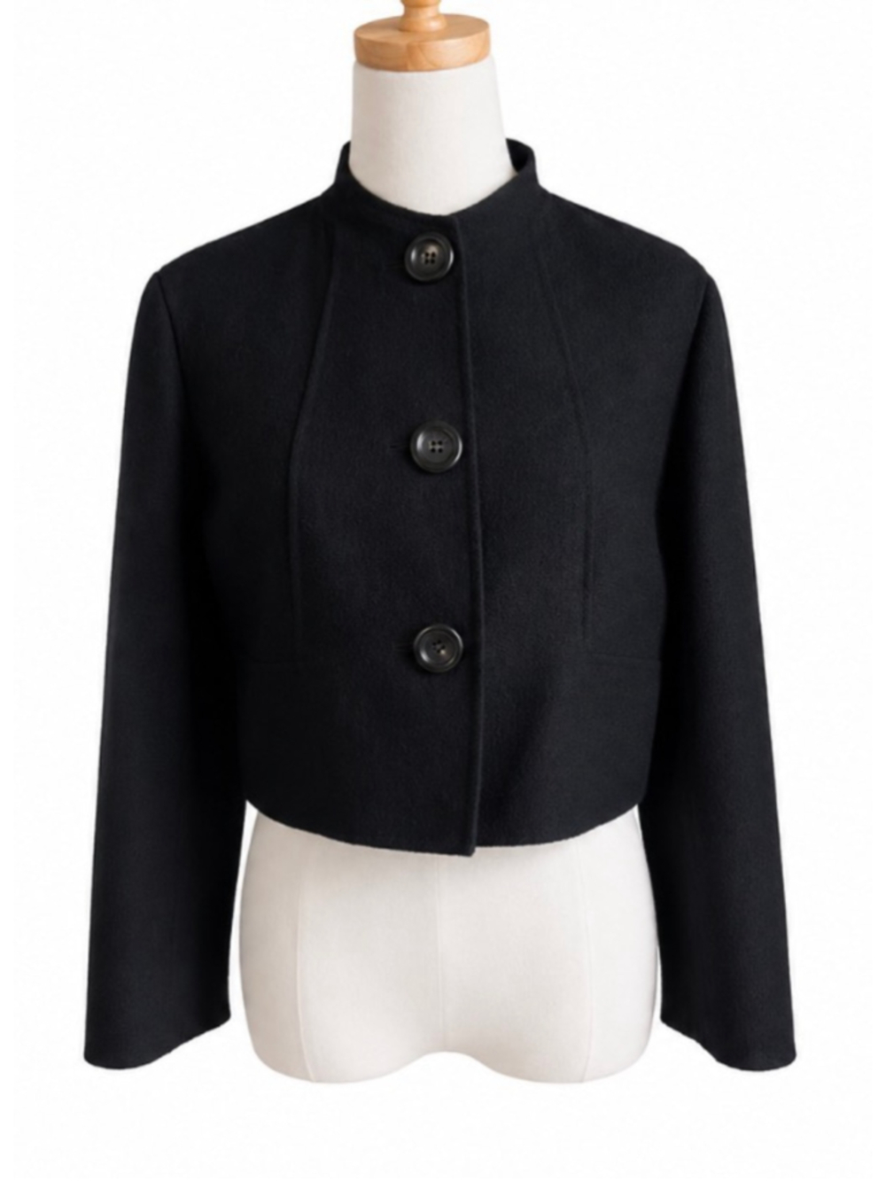 Women's Celine Black Wool Blend Cropped Blazer Jacket US 10/42 & Matching Dress - Picture 3 of 13